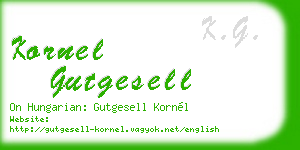 kornel gutgesell business card